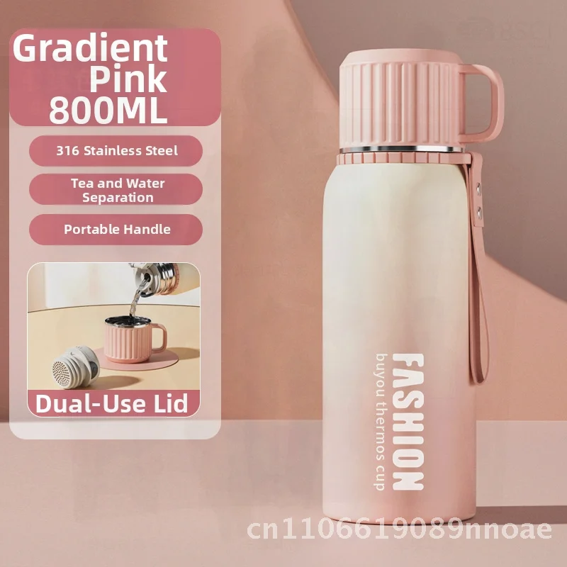 Large Capacity Stainless Steel Thermos Cup for Boys And Girls Smart Insulated Tea Kettle with Handle And Carrying Rope 316 Inner
Large Capacity Stainless Steel Thermos Cup for Boys And Girls Smart Insulated Tea Kettle with Handle And Carrying Rope 316 Inner