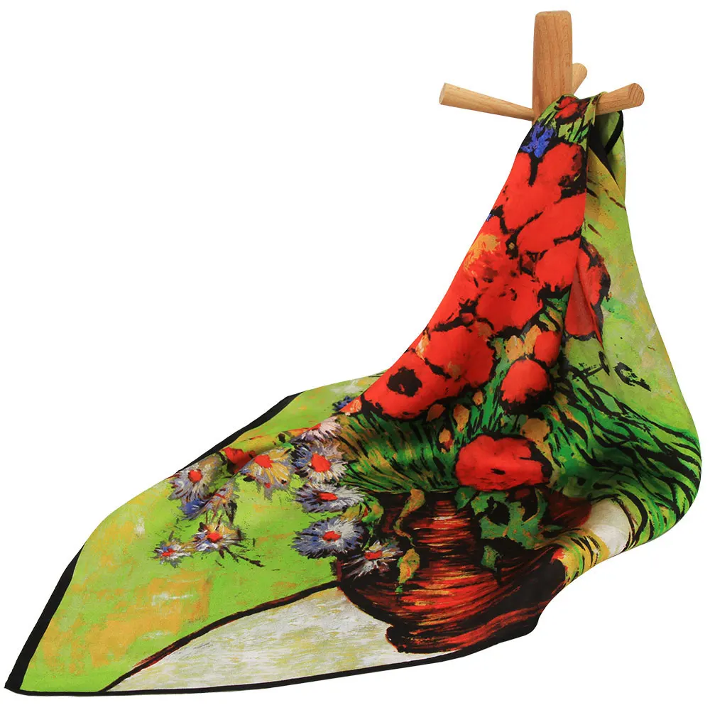 53cm 100% Genuine Silk Scarves Woman Muffler Men's Modern Square Summer Luxury Scarf Pashmina Kids Gift Red Poppies and Daisies
53cm 100% Genuine Silk Scarves Woman Muffler Men's Modern Square Summer Luxury Scarf Pashmina Kids Gift Red Poppies and Daisies