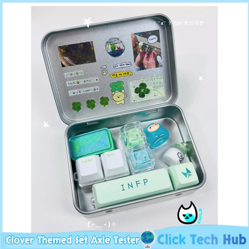 Набор тематических кейкапов Clover: тестер осей, EDC-кейкап, железная коробка-сокровищница, антистрессовая игрушка, кейкап для механической клавиатуры, игровые аксессуары
Набор тематических кейкапов Clover: тестер осей, EDC-кейкап, железная коробка-сокровищница, антистрессовая игрушка, кейкап для механической клавиатуры, игровые аксессуары