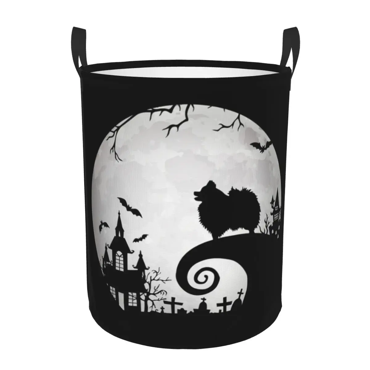 Pomeranian Dog And Moon Halloween Foldable Laundry Baskets Dirty Clothes Toys Sundries Storage Basket Large Bucket For Home Kids
Pomeranian Dog And Moon Halloween Foldable Laundry Baskets Dirty Clothes Toys Sundries Storage Basket Large Bucket For Home Kids