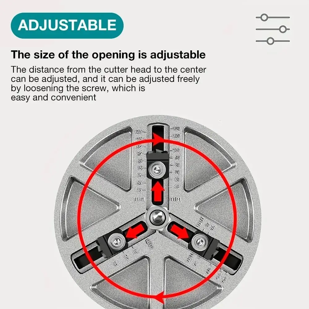 45-130mm Adjustable Hole Opener Efficient Punch with Center Drill/Wrench Hole Driller Universal Positioning Bit
45-130mm Adjustable Hole Opener Efficient Punch with Center Drill/Wrench Hole Driller Universal Positioning Bit