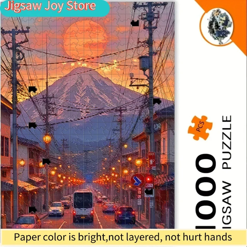 Mount Fuji, Streets, Vehicles, Utility Poles, Sunset Puzzle 500pcs/1000pcs for - Interactive Family Game, College Roommate Eng
Mount Fuji, Streets, Vehicles, Utility Poles, Sunset Puzzle 500pcs/1000pcs for - Interactive Family Game, College Roommate Eng