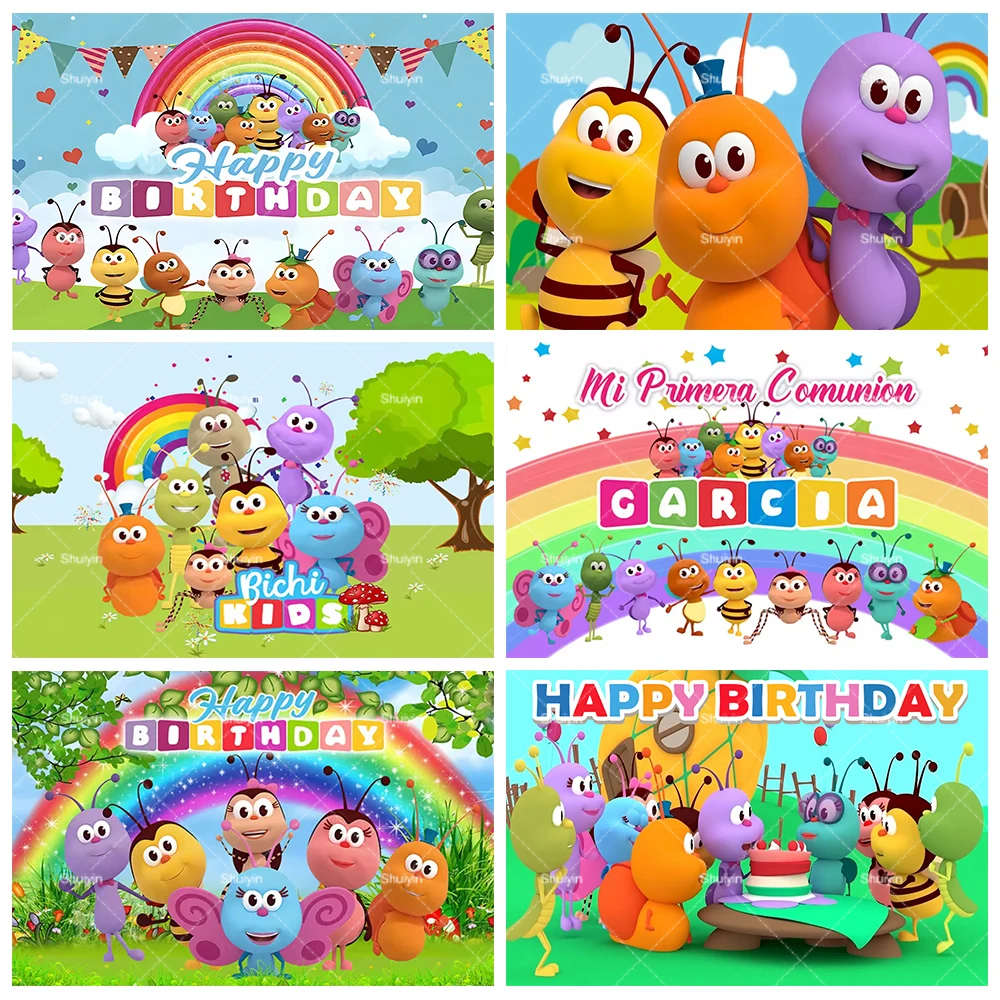 Cartoon Bichi Kid's 1st Birthday Party Decor Banner Baby Shower Photography Backdrops Rainbow Ant Doll Friends Photo Background
Cartoon Bichi Kid's 1st Birthday Party Decor Banner Baby Shower Photography Backdrops Rainbow Ant Doll Friends Photo Background