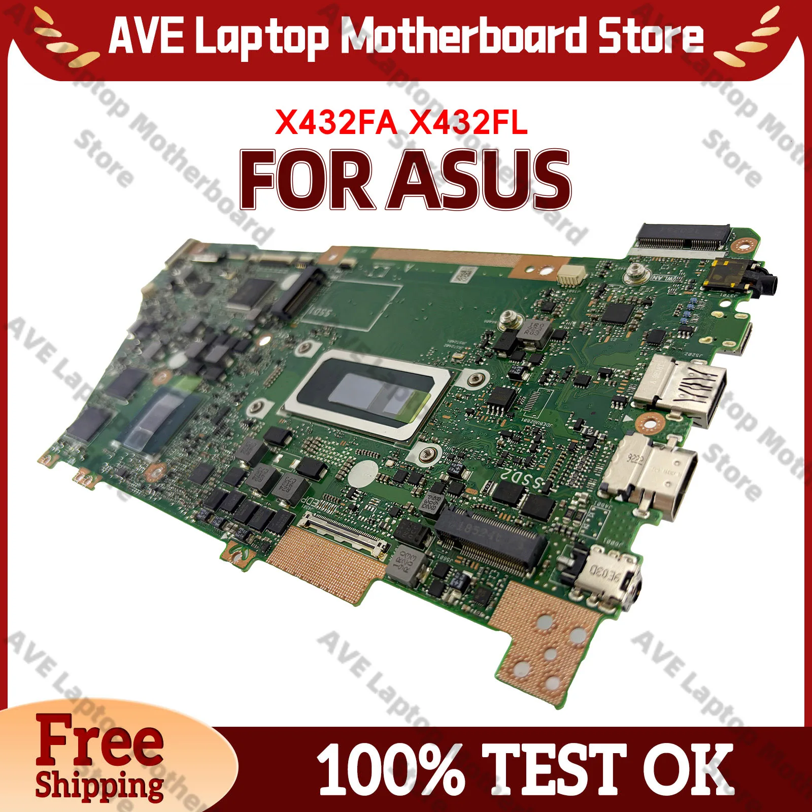 X432FL Laptop Motherboard For ASUS VivoBook K432F V432F X432F X432FLC S432F X432FL X432FAC Mainboard With 10th Gen I3 i5 i7 CPU
X432FL Laptop Motherboard For ASUS VivoBook K432F V432F X432F X432FLC S432F X432FL X432FAC Mainboard With 10th Gen I3 i5 i7 CPU