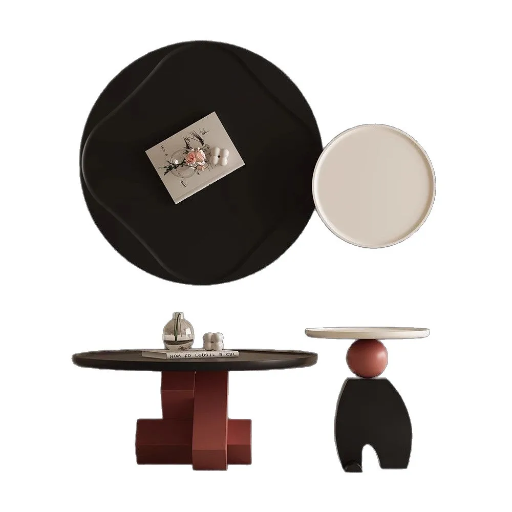 Minimalist coffee table combination, round dopamine art
Minimalist coffee table combination, round dopamine art