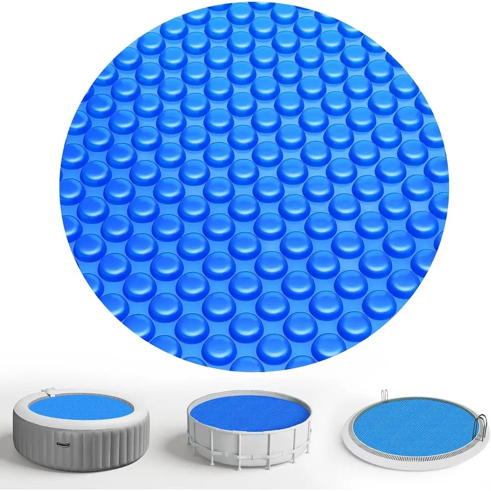 Round Pool Cover for 8ft Diameter Above Ground or Inground Pools, 12 Mil Bubble Wrap Thermal Blanket Protector
Round Pool Cover for 8ft Diameter Above Ground or Inground Pools, 12 Mil Bubble Wrap Thermal Blanket Protector