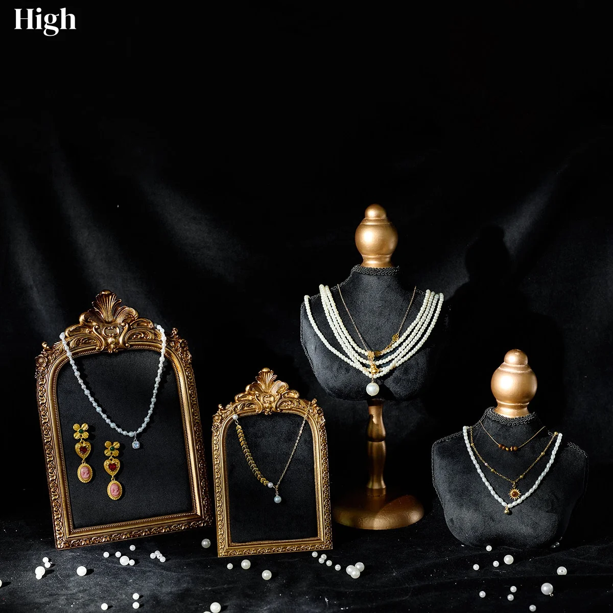 French Vintage Gold Frame Jewelry Display Stand, Mannequin Necklace & Earring Holder, Boutique Counter Showcase Prop
French Vintage Gold Frame Jewelry Display Stand, Mannequin Necklace & Earring Holder, Boutique Counter Showcase Prop