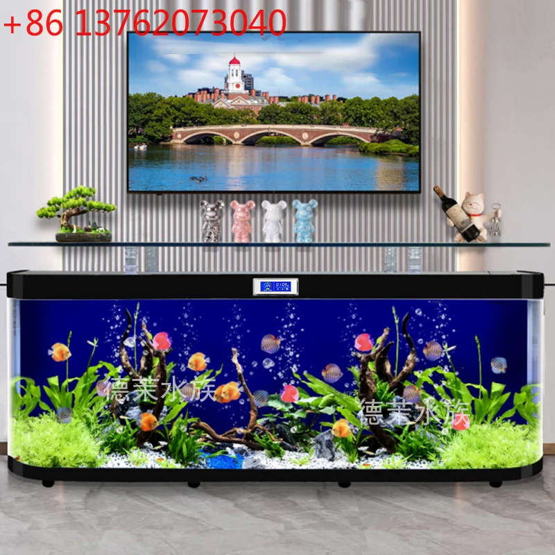 Creative glass TV cabinet, fish tank, aquarium, medium and large floor-to-wall ecological automatic circulation
Creative glass TV cabinet, fish tank, aquarium, medium and large floor-to-wall ecological automatic circulation