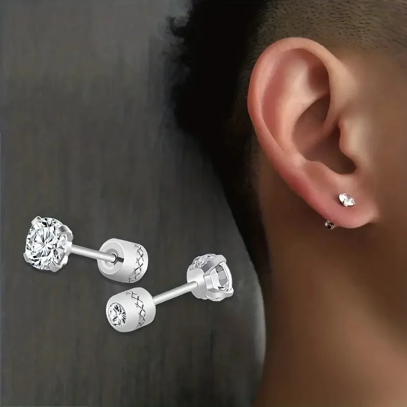 EVISPOL 20G Hypoallergenic Stainless Steel Screw Back Stud Earrings for Women Cubic Zercon Cartilage Tragus Ear Piercing Jewelry
EVISPOL 20G Hypoallergenic Stainless Steel Screw Back Stud Earrings for Women Cubic Zercon Cartilage Tragus Ear Piercing Jewelry