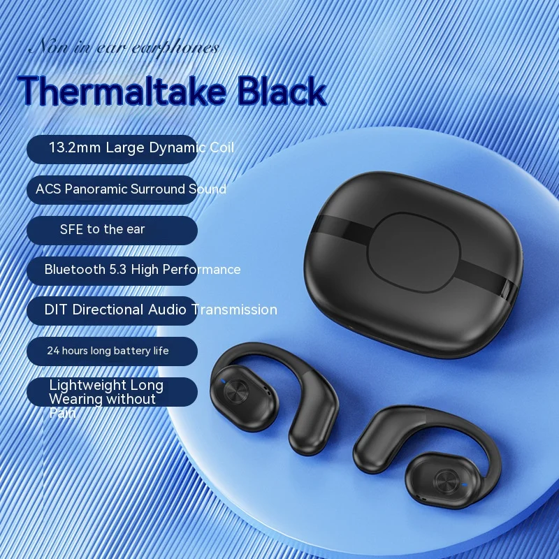 T29 Wireless Bluetooth Headphones. 5.3 Adjustable OWS Earloop Open Wireless Ear Sports Earphones
T29 Wireless Bluetooth Headphones. 5.3 Adjustable OWS Earloop Open Wireless Ear Sports Earphones