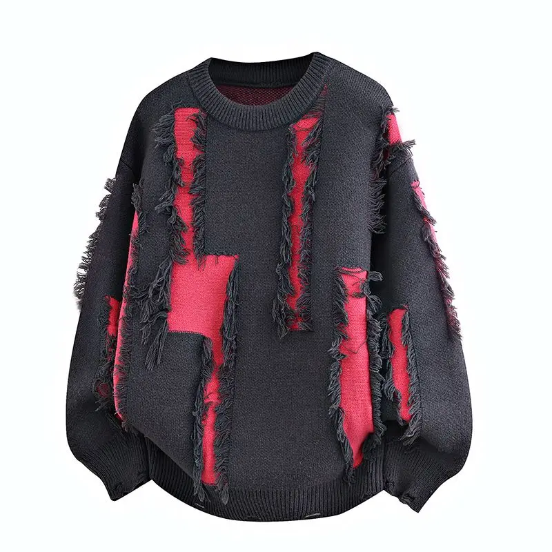 Designer Cracked Patchwork Men Sweater Knitwear Pullovers Casual Autumn Quality Soft Comfortable Elastic Trend Sueters De Hombre
Designer Cracked Patchwork Men Sweater Knitwear Pullovers Casual Autumn Quality Soft Comfortable Elastic Trend Sueters De Hombre