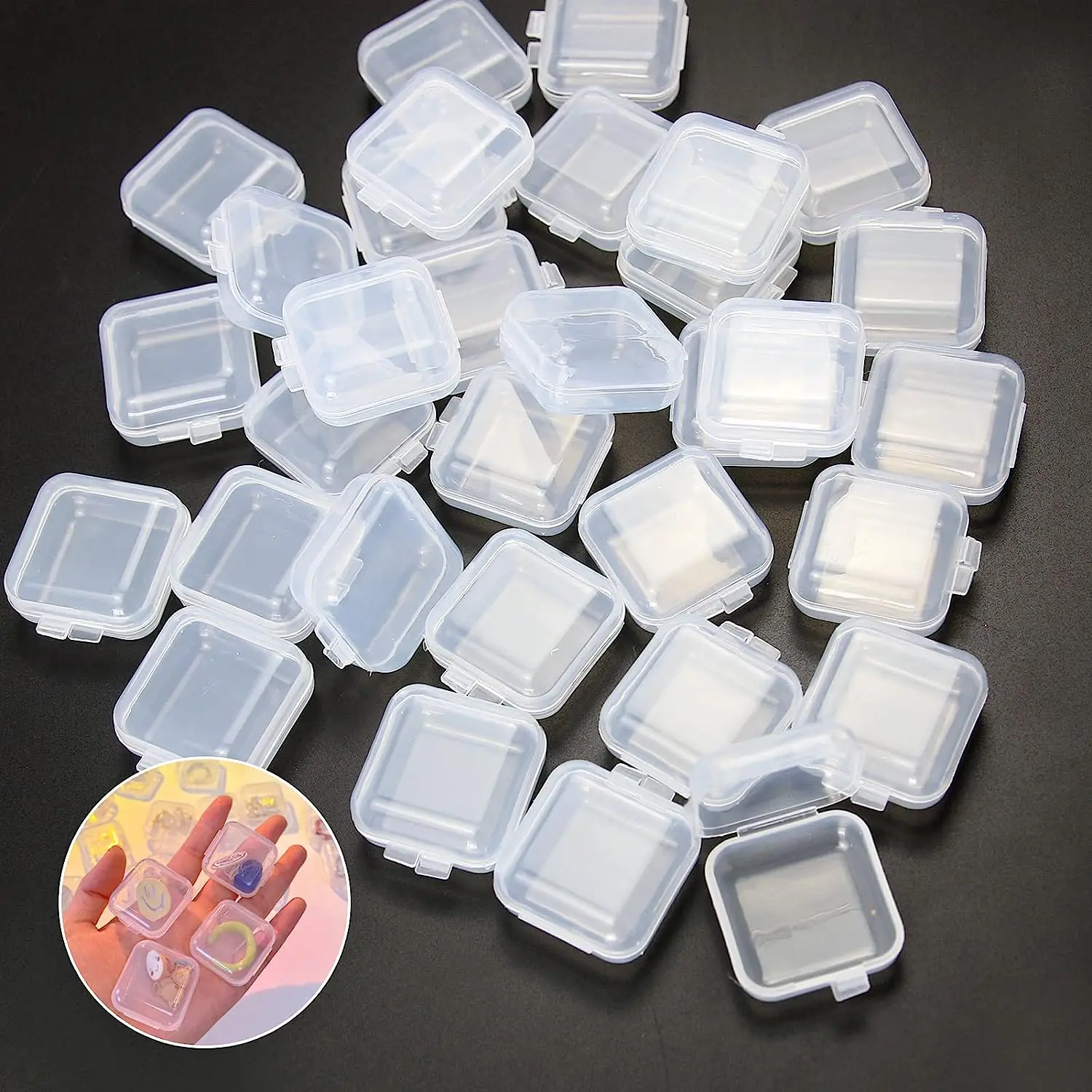 10/50PCS Small Square Box Clear Portable Plastic Box Earrings Jewelry Necklace Beads Storage Case Mini Home Organizer Container
10/50PCS Small Square Box Clear Portable Plastic Box Earrings Jewelry Necklace Beads Storage Case Mini Home Organizer Container