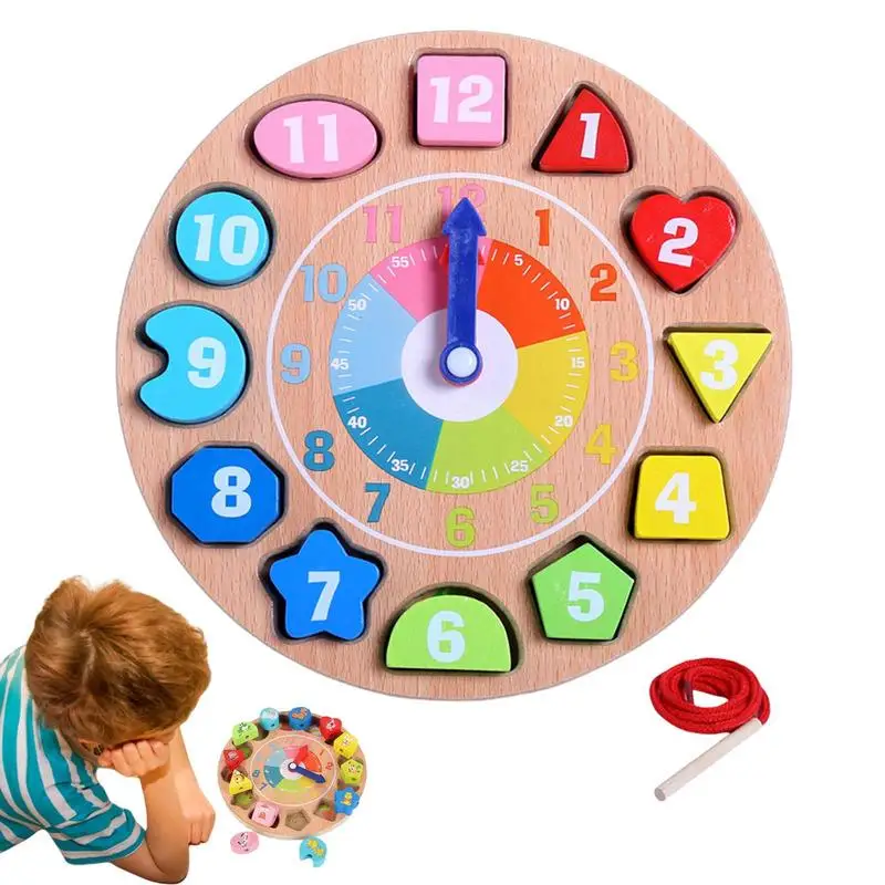 Kids Learning Clock Multifunctional Cognitive Toy Toddler Developmental Toy Wood For Boys Girls Learning To Tell Time Clock
Kids Learning Clock Multifunctional Cognitive Toy Toddler Developmental Toy Wood For Boys Girls Learning To Tell Time Clock