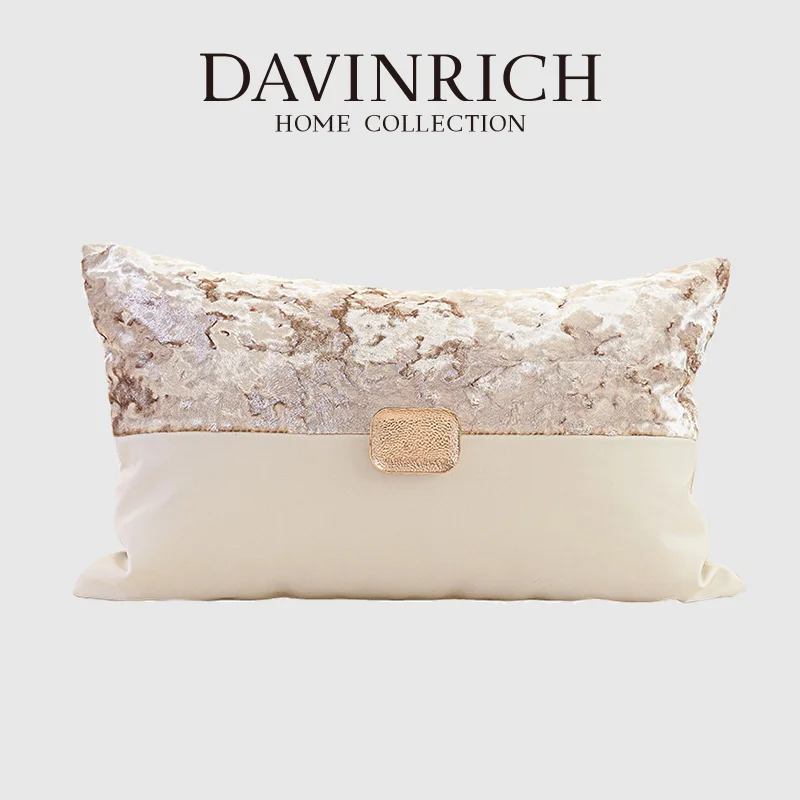 DAVINRICH Luxury Ivory Gold Crushed Velvet Lumbar Pillowcase With Central Sequin Luxe Cushion Cover For Lounge Sofas And Chairs
DAVINRICH Luxury Ivory Gold Crushed Velvet Lumbar Pillowcase With Central Sequin Luxe Cushion Cover For Lounge Sofas And Chairs