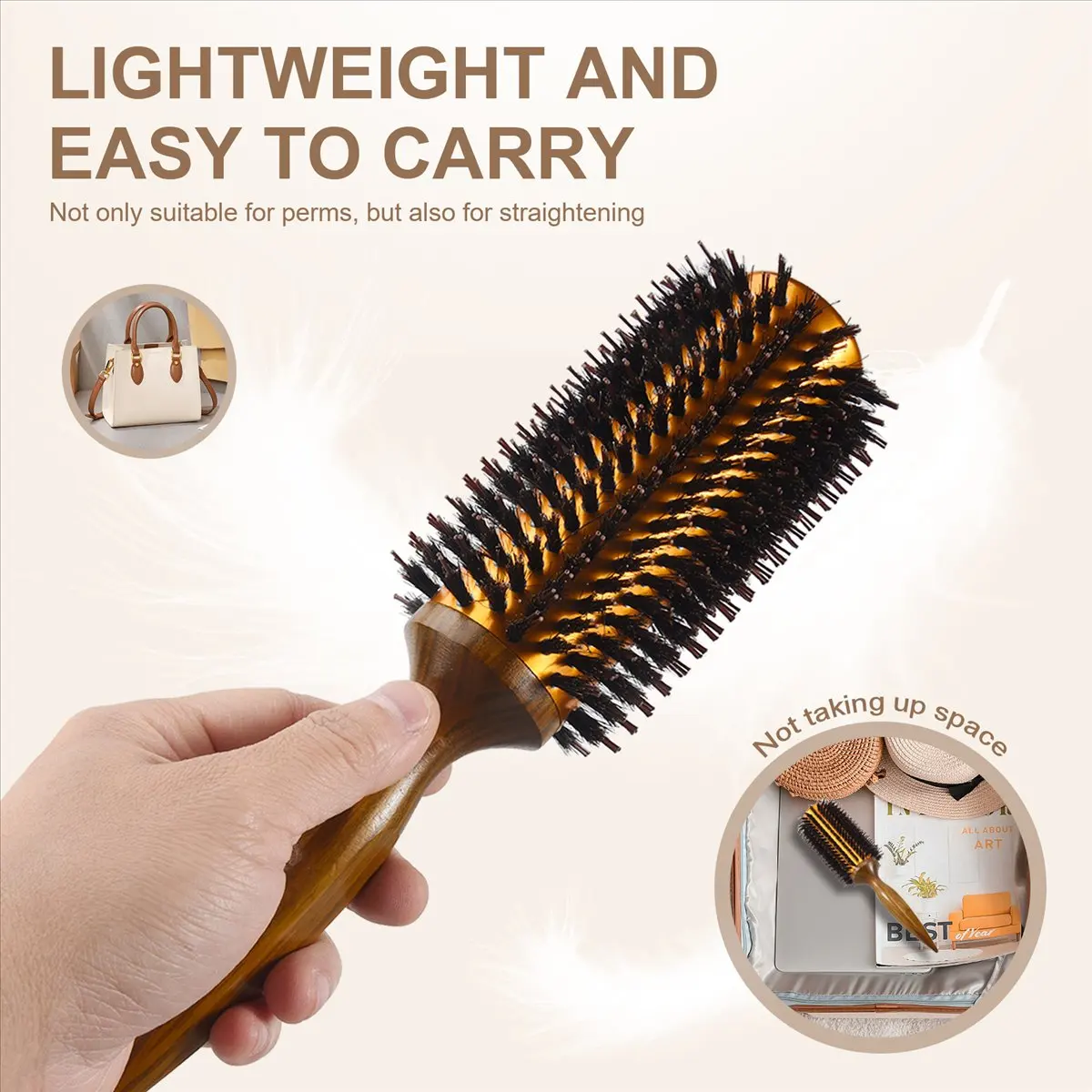 ABPO Straight Twill Hair Comb Natural Boar Bristle Rolling Brush Round Barrel Blowing Curling DIY Hairdressing Styling Tool
ABPO Straight Twill Hair Comb Natural Boar Bristle Rolling Brush Round Barrel Blowing Curling DIY Hairdressing Styling Tool