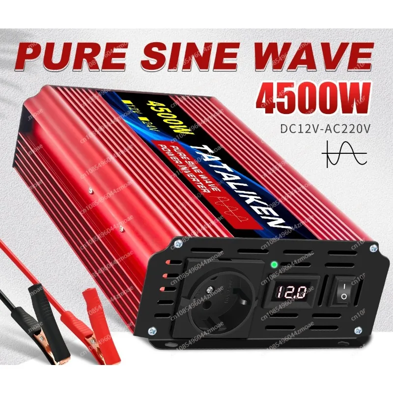 3500W/4500W/5000W/6000W Pure Sine Wave EU Socket Car Power Inverter DC 12V to AC 220V 50HZ Voltage Converter with Smart LCD Sc
3500W/4500W/5000W/6000W Pure Sine Wave EU Socket Car Power Inverter DC 12V to AC 220V 50HZ Voltage Converter with Smart LCD Sc