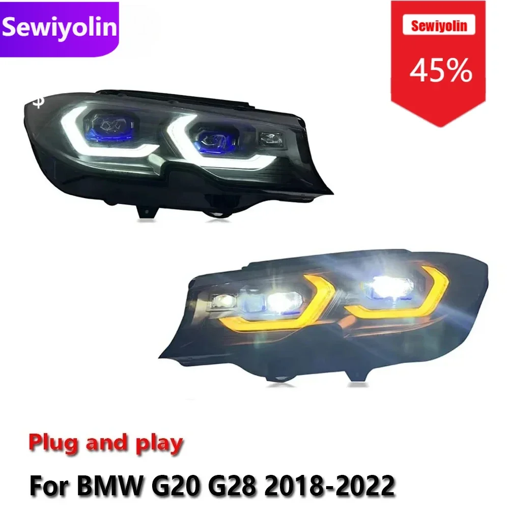 Автомобильные аксессуары для DRL, светодиодные фары для BMW G20 G28 2018-2022, лазерная сборка, указатель поворота, противотуманные фары DRL, стоп-сигнал поворота Plu 
Автомобильные аксессуары для DRL, светодиодные фары для BMW G20 G28 2018-2022, лазерная сборка, указатель поворота, противотуманные фары DRL, стоп-сигнал поворота Plu