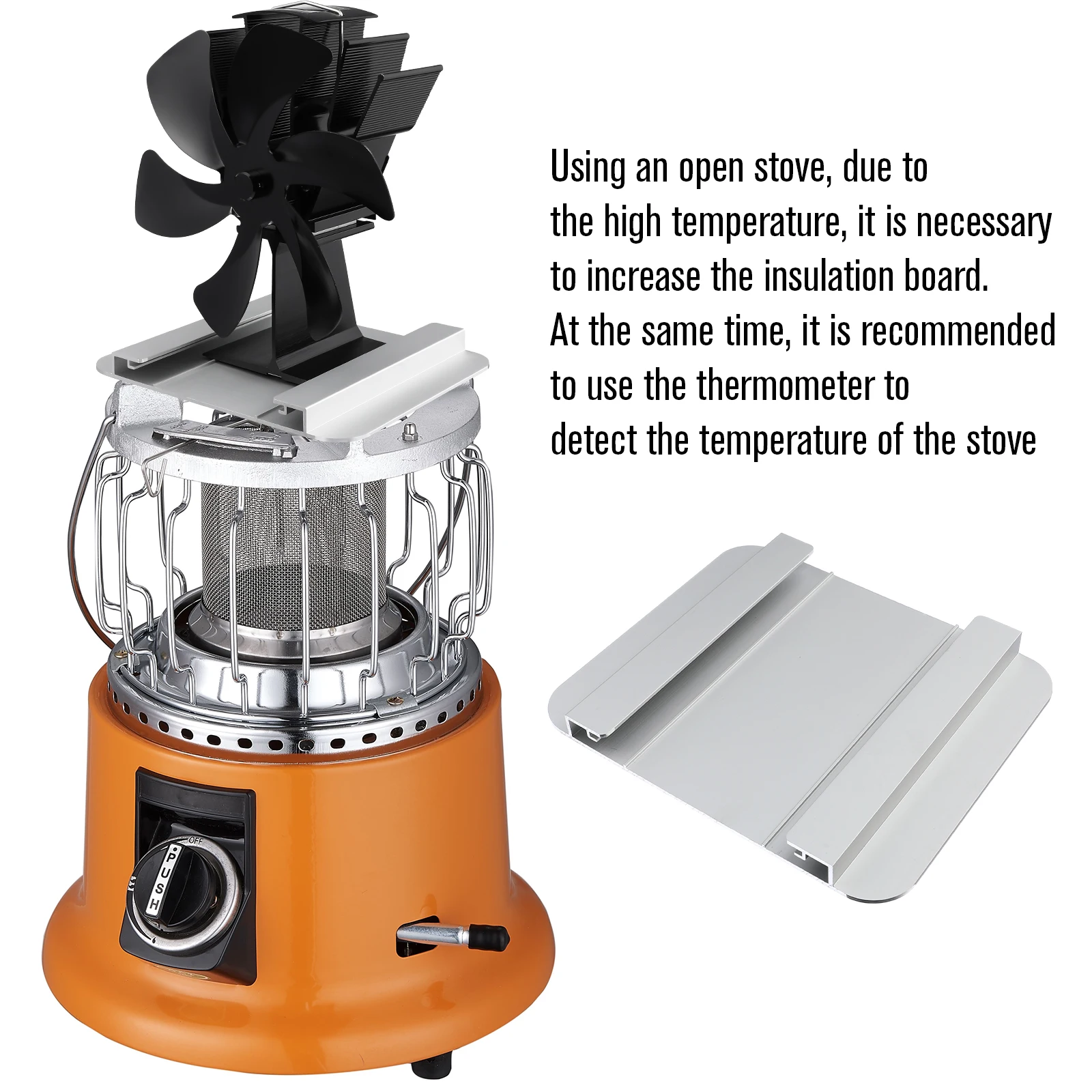 Heat Shield for Fireplace Stove Fan Insulation Board Metal Heat Insulation Plate Stand Thermal Energy Fans Long Life 
Heat Shield for Fireplace Stove Fan Insulation Board Metal Heat Insulation Plate Stand Thermal Energy Fans Long Life