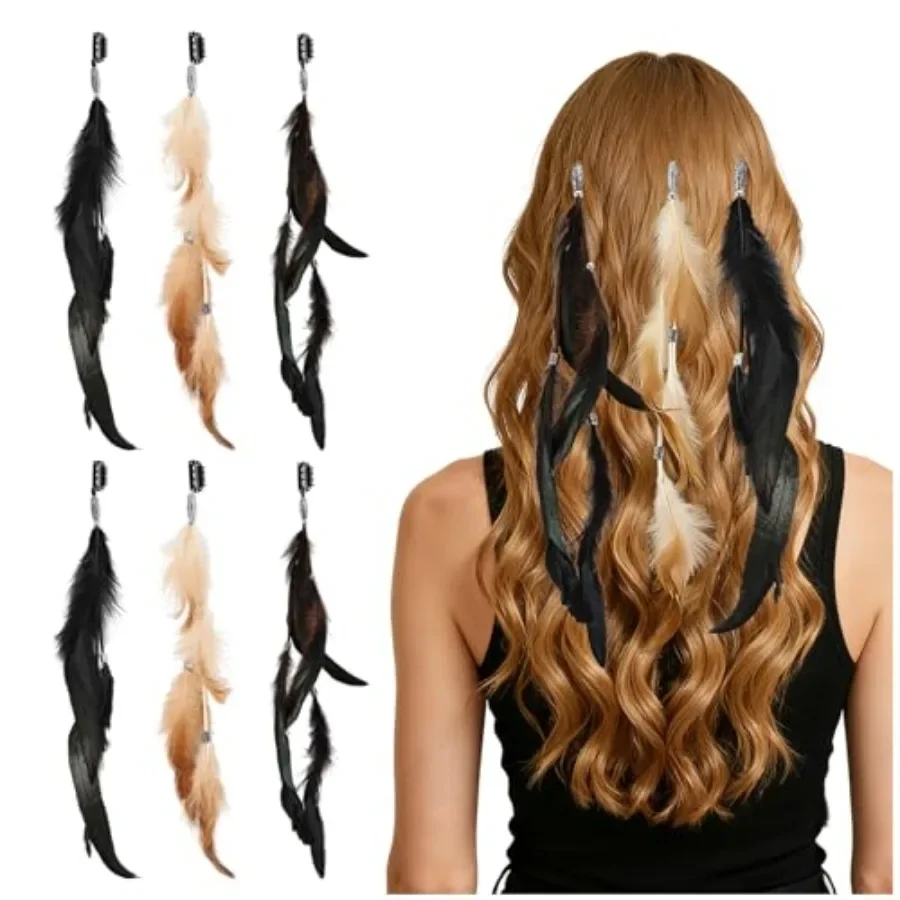 Feathers Hair Extensions for Women Boho Clip-in Hair Feather Accessories for Mardi Gras Performances Photo Shoots Carnival Part
Feathers Hair Extensions for Women Boho Clip-in Hair Feather Accessories for Mardi Gras Performances Photo Shoots Carnival Part