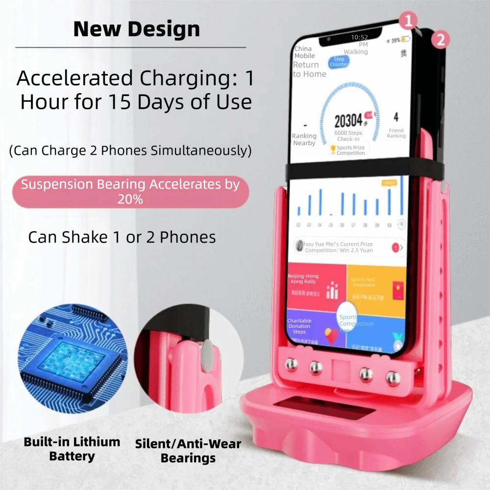 Dual Phone Phone Step Counter Shaker Upgraded Counterweight Magnetic Shielding Step Counting Swing Device Anti-Wear Sleeve
Dual Phone Phone Step Counter Shaker Upgraded Counterweight Magnetic Shielding Step Counting Swing Device Anti-Wear Sleeve