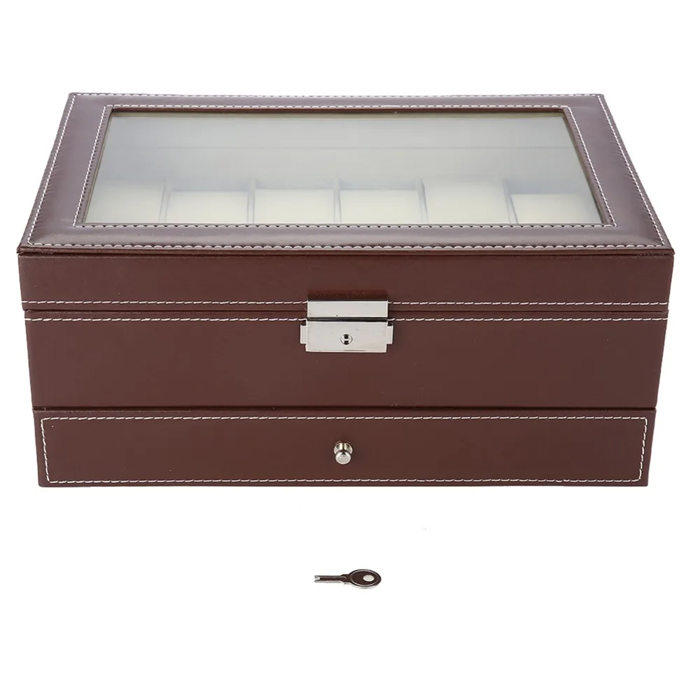 Double Layer Watch Jewelry Box 12 Slots Leather Material Watch Storage Case Dual-purpose Brown Color Ornament Organizer
Double Layer Watch Jewelry Box 12 Slots Leather Material Watch Storage Case Dual-purpose Brown Color Ornament Organizer