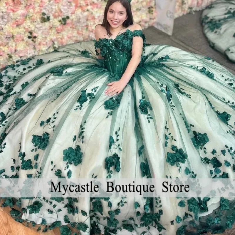 Customized Green Quinceanera Dress Ball Gown High-end Party Dress Classic Flower 15 Year Old Birthday vestidos de 15 quinceañera
Customized Green Quinceanera Dress Ball Gown High-end Party Dress Classic Flower 15 Year Old Birthday vestidos de 15 quinceañera