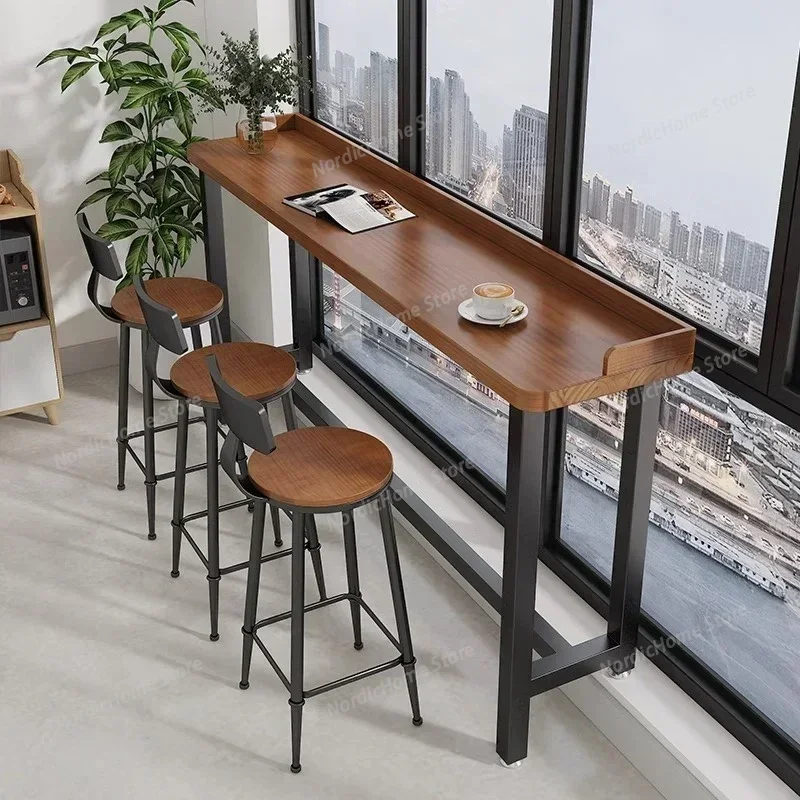 Balcony Wood Bar Table Modern Domestic Lean Against The Wall High Bar Table Dining Club Coffee Tavern Furniture Mesa Alta FYBT
Balcony Wood Bar Table Modern Domestic Lean Against The Wall High Bar Table Dining Club Coffee Tavern Furniture Mesa Alta FYBT