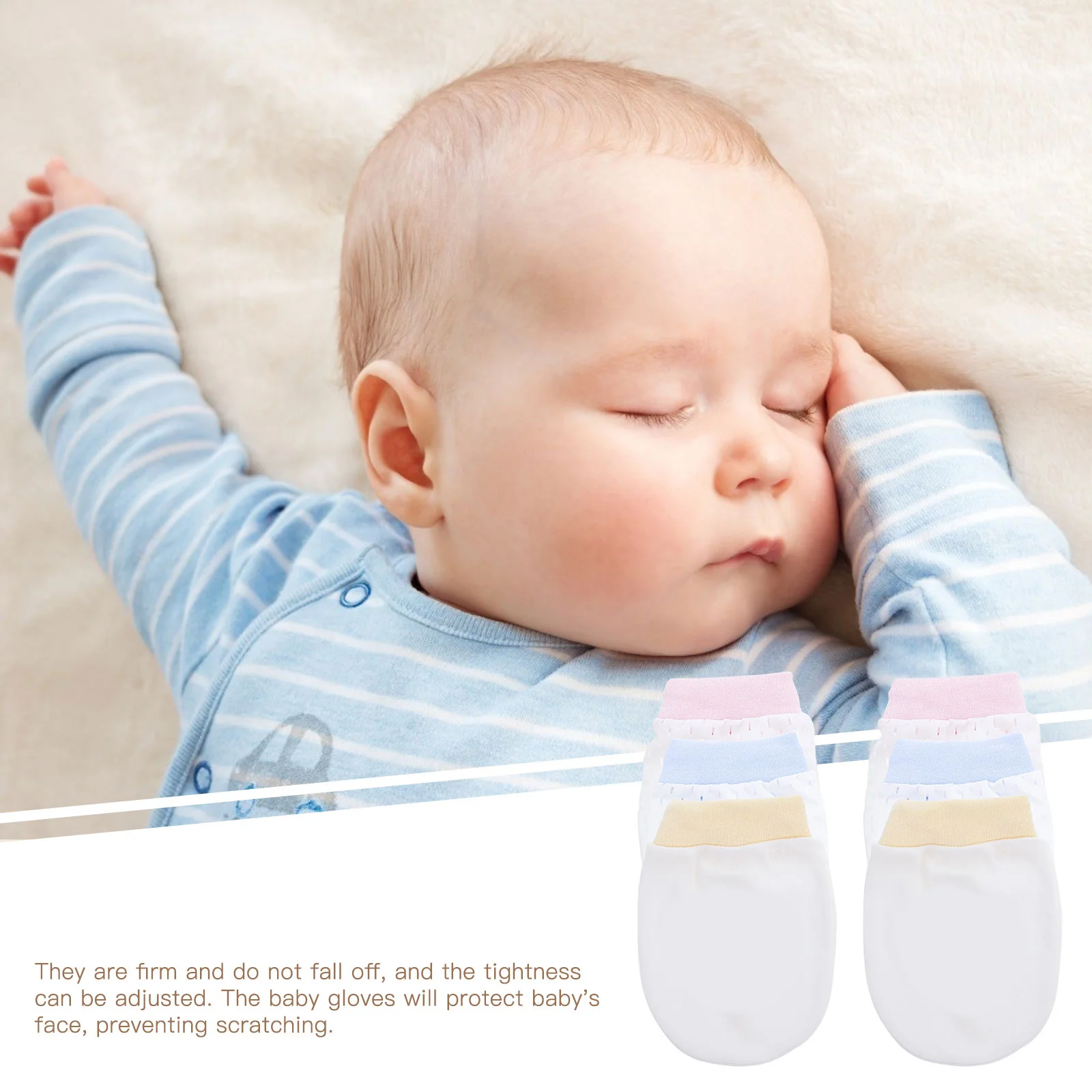 3 пары детских перчаток, варежки из ледяного шелка, защитные перчатки для новорожденных, против царапин, мягкие дышащие эластичные регулируемые размеры 
3 пары детских перчаток, варежки из ледяного шелка, защитные перчатки для новорожденных, против царапин, мягкие дышащие эластичные регулируемые размеры