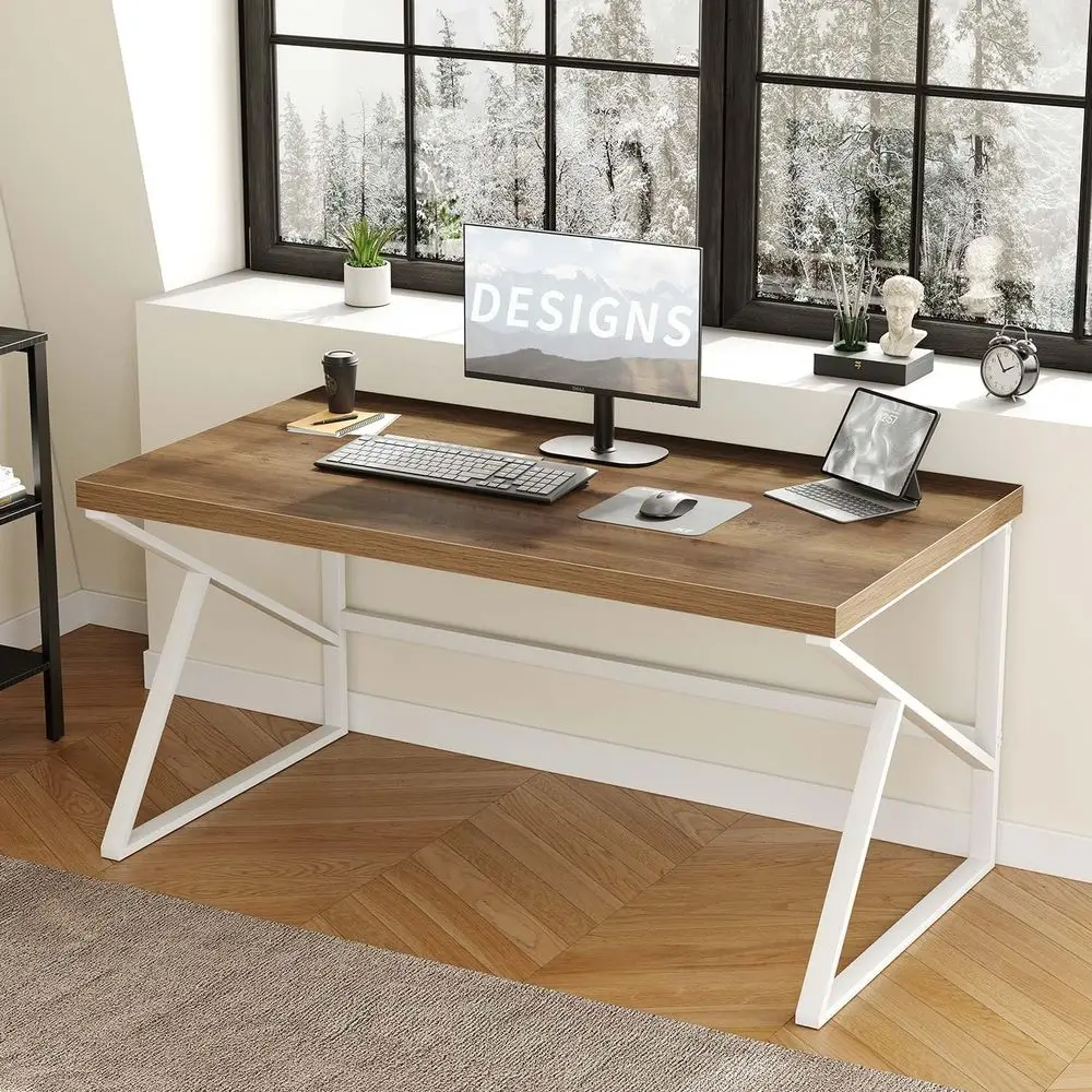 Rustic Wood and Metal Desk: Perfect for Home Office, Study, or Bedroom - 55 Inch Laptop and Gaming Desk
Rustic Wood and Metal Desk: Perfect for Home Office, Study, or Bedroom - 55 Inch Laptop and Gaming Desk