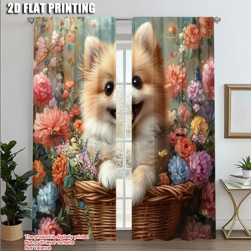 2pcs, Popular Curtain Panels 2D print a lively and cute puppy Polyester Woven (without rod) Versatile All for Bedroom, Living
2pcs, Popular Curtain Panels 2D print a lively and cute puppy Polyester Woven (without rod) Versatile All for Bedroom, Living