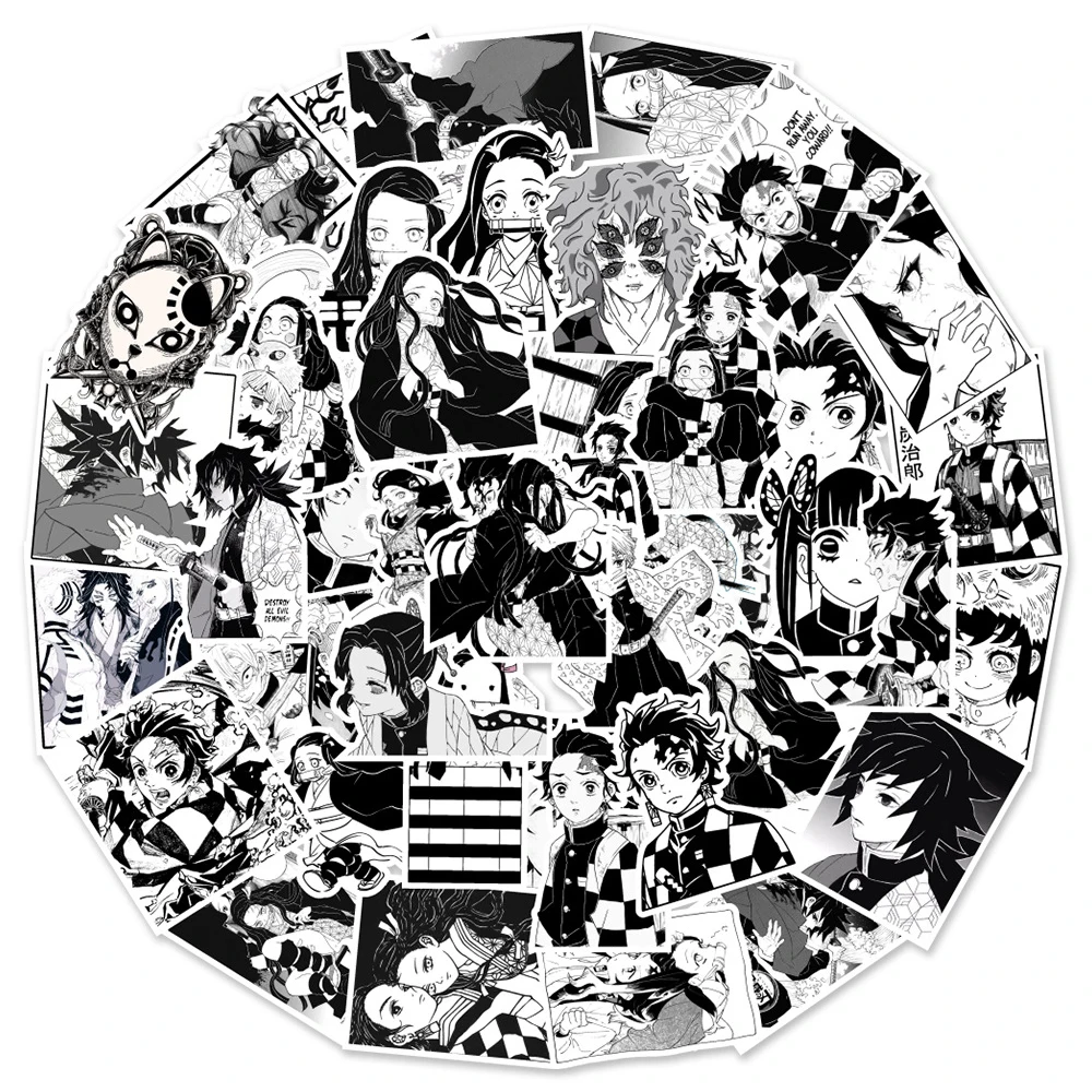 10/30/50pcs Demon Slayer Black White Anime Stickers Classic Cool Manga Decals Decoration Laptop Notebook Phone Graffiti Sticker
10/30/50pcs Demon Slayer Black White Anime Stickers Classic Cool Manga Decals Decoration Laptop Notebook Phone Graffiti Sticker