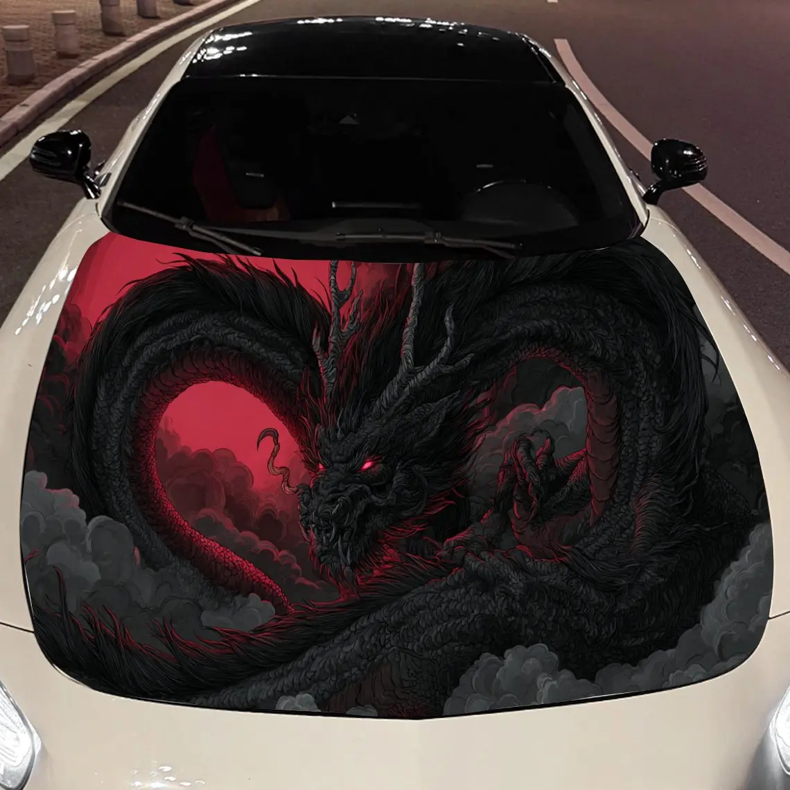 Cloud Realm Red-Eyed Black Dragon Car Vinyl Wrap, PVC Material Waterproof Car Hood Sticker, Self-Adhesive Scratch-Resistant Stic
Cloud Realm Red-Eyed Black Dragon Car Vinyl Wrap, PVC Material Waterproof Car Hood Sticker, Self-Adhesive Scratch-Resistant Stic