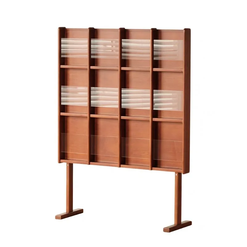 Medieval solid wood reading display shelf bookshelf Japanese newspaper storage record shelf living 
Medieval solid wood reading display shelf bookshelf Japanese newspaper storage record shelf living