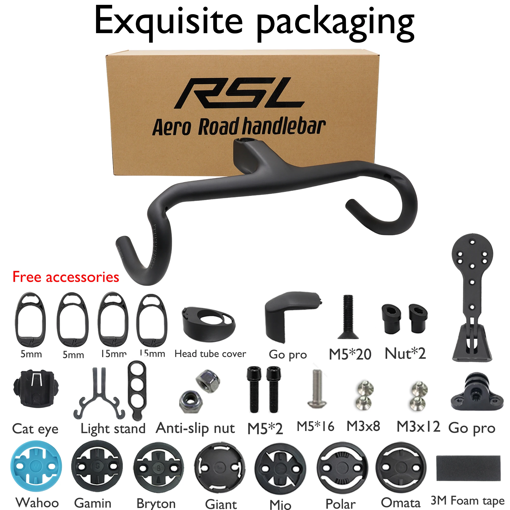 Aero RSL Road Integrated Handlebar, Eight generation handlebars,Stem Angle -7°,Full Carbon Fiber Bike Handlebar
Aero RSL Road Integrated Handlebar, Eight generation handlebars,Stem Angle -7°,Full Carbon Fiber Bike Handlebar