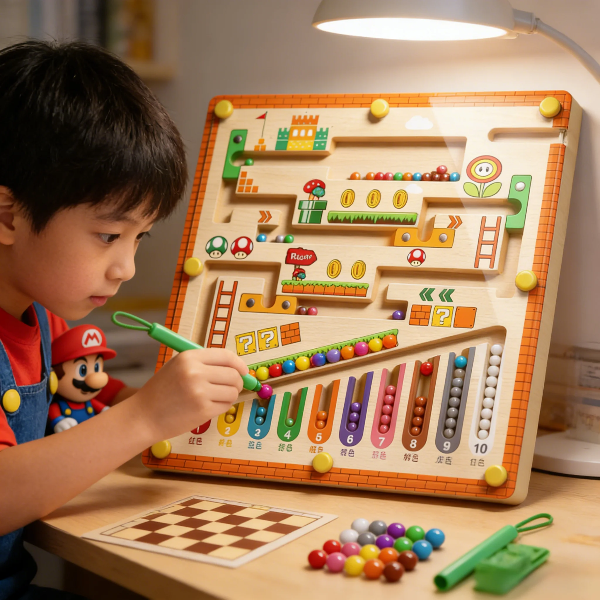 Магнитный лабиринт Монтессори с цветами и цифрами — деревянная развивающая игрушка для детей, мелкая моторика и игра на совпадение цветов
Магнитный лабиринт Монтессори с цветами и цифрами — деревянная развивающая игрушка для детей, мелкая моторика и игра на совпадение цветов