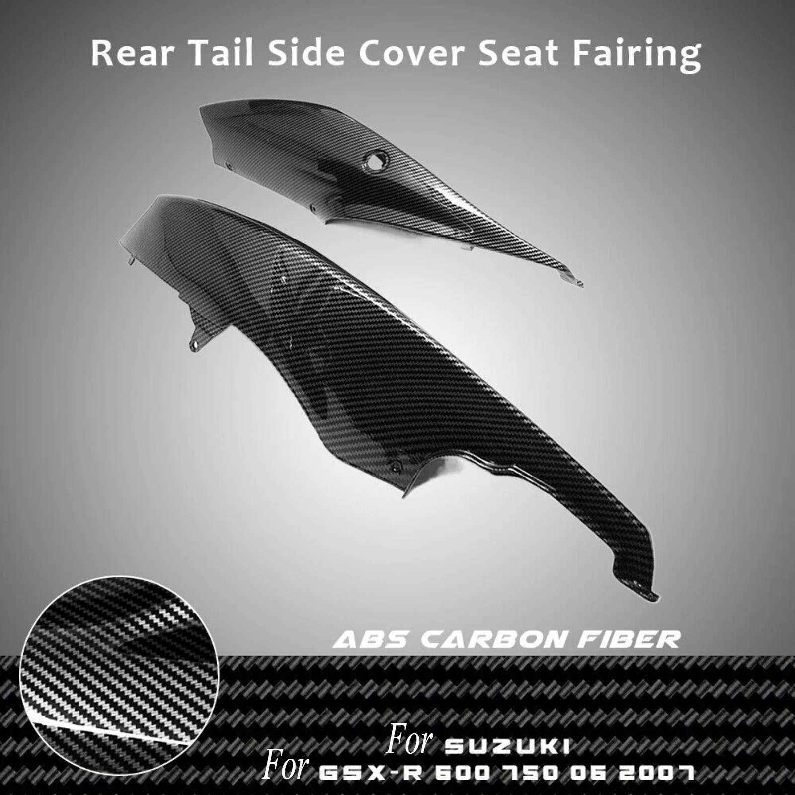 For SUZUKI GSX-R 600 750 2006 2007 Carbon Fiber Rear Tail Side Cover Seat Fairing Fit Motorcycle Bodywork Rear Seat Side Fairing
For SUZUKI GSX-R 600 750 2006 2007 Carbon Fiber Rear Tail Side Cover Seat Fairing Fit Motorcycle Bodywork Rear Seat Side Fairing