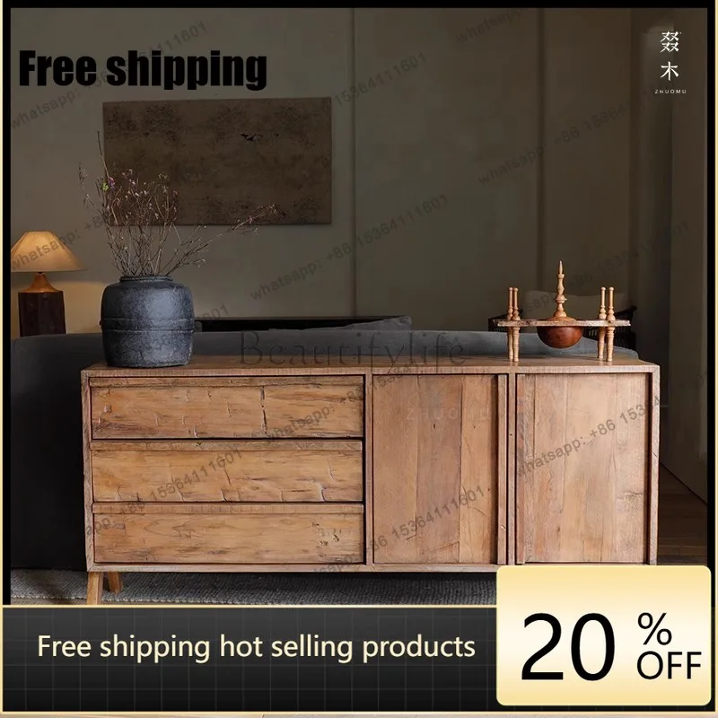 PJ Japanese-style wabi-sabi wind dining side cabinet living room storage decorative cabinet
PJ Japanese-style wabi-sabi wind dining side cabinet living room storage decorative cabinet