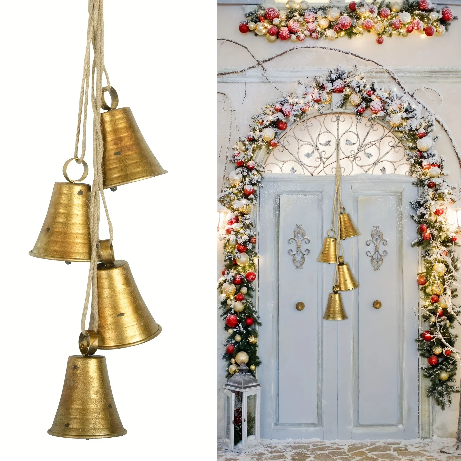 Рождественский колокольчик ручной работы из 4 предметов, рождественские украшения, рождественские венок, подарки, рождественские украшения для дверных штор
Рождественский колокольчик ручной работы из 4 предметов, рождественские украшения, рождественские венок, подарки, рождественские украшения для дверных штор