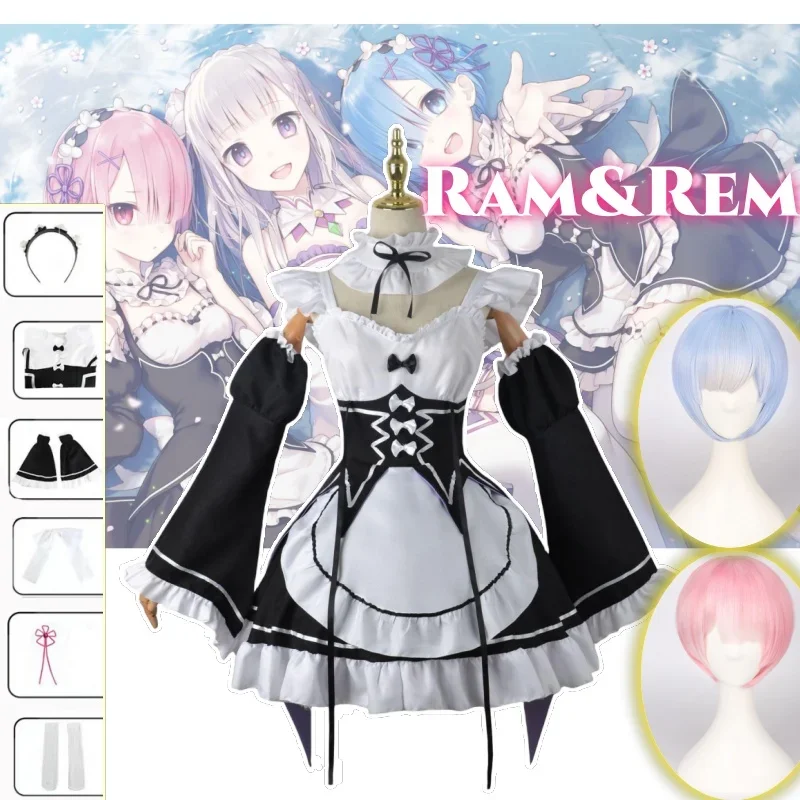 Anime Game Re:Zero kara Hajimeru Isekai Seikatsu Cosplay Costume Clothes Wig Uniform Cosplay Ram Rem Cosplay Maid Uniform Woman
Anime Game Re:Zero kara Hajimeru Isekai Seikatsu Cosplay Costume Clothes Wig Uniform Cosplay Ram Rem Cosplay Maid Uniform Woman