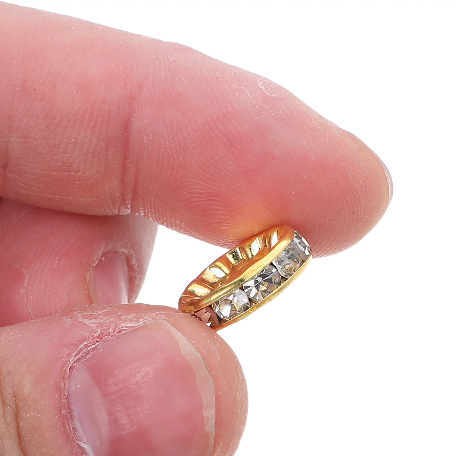 100Pcs Rhinestone Spacer Beads for Jewelry Making Silver Finish Large Hole Crystal Bead Spacers for Bracelets Pens DIY Crafts
100Pcs Rhinestone Spacer Beads for Jewelry Making Silver Finish Large Hole Crystal Bead Spacers for Bracelets Pens DIY Crafts