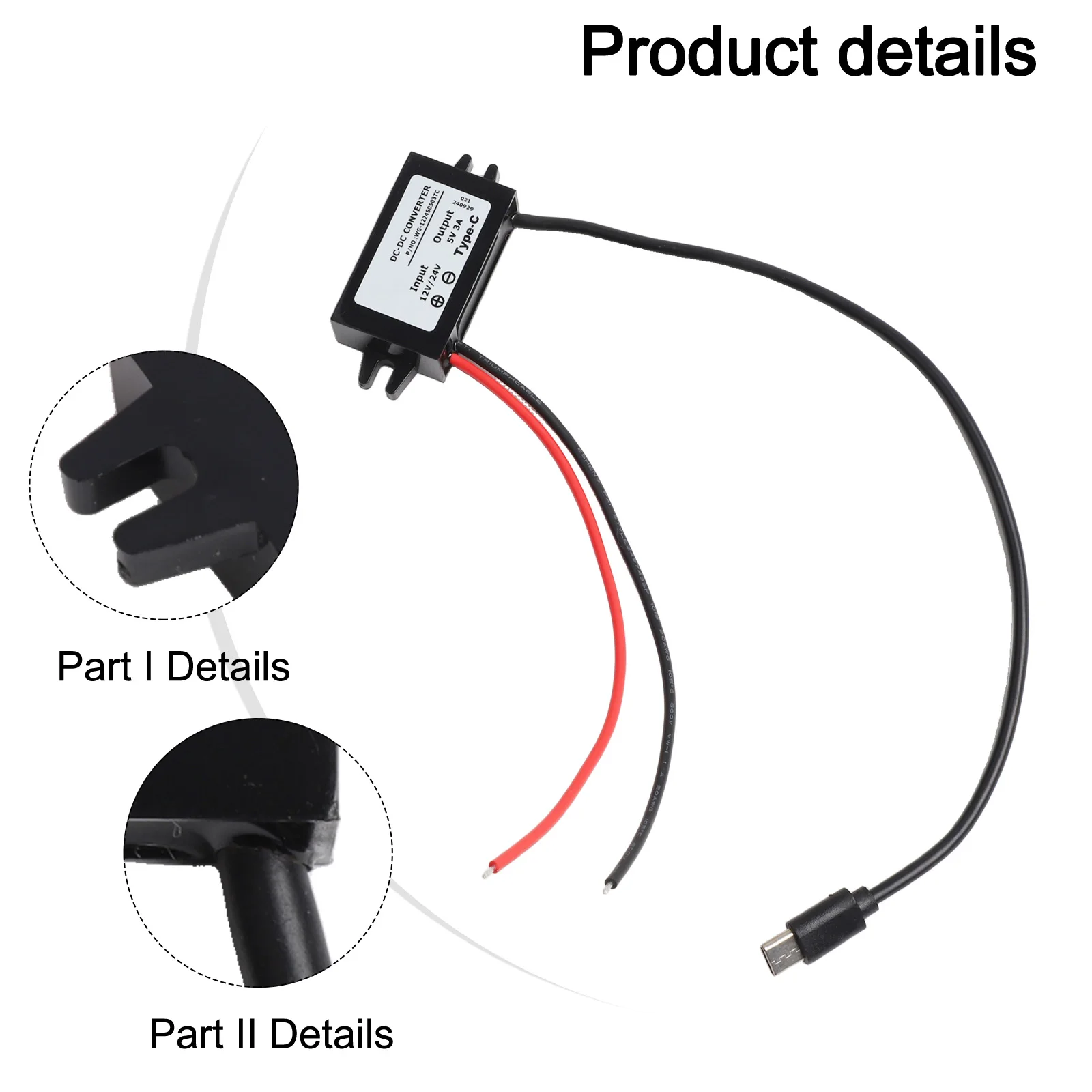 12V 24V Converter DC-DC Converter Reverse Polarity Protection USB Charging Protocol Waterproof IP68 High Efficiency 91