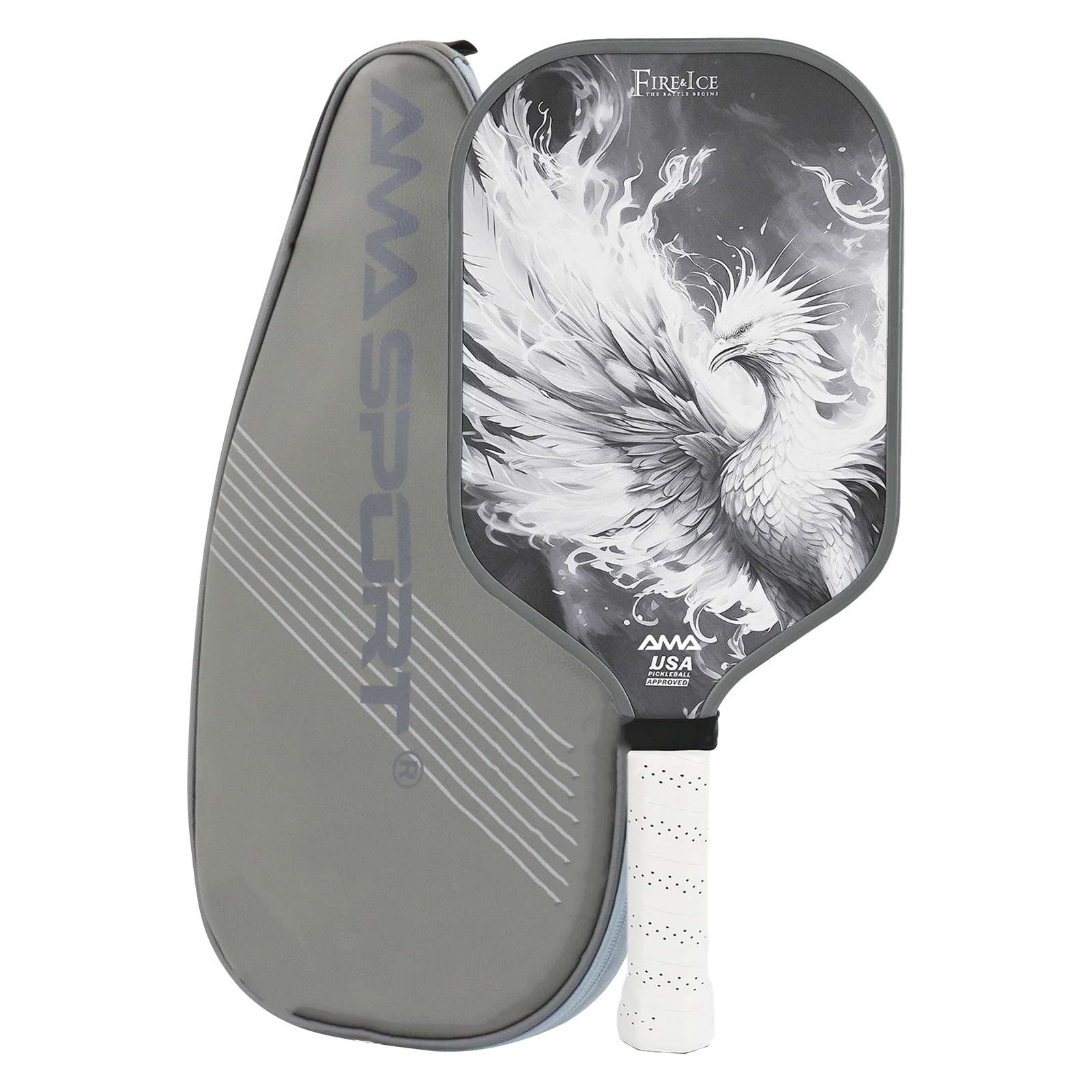 AMASPORT Fire&Ice Pickleball Paddle With Portable Carry Bag,Blending Artistic Design With Professional-Grade Performance.
AMASPORT Fire&Ice Pickleball Paddle With Portable Carry Bag,Blending Artistic Design With Professional-Grade Performance.