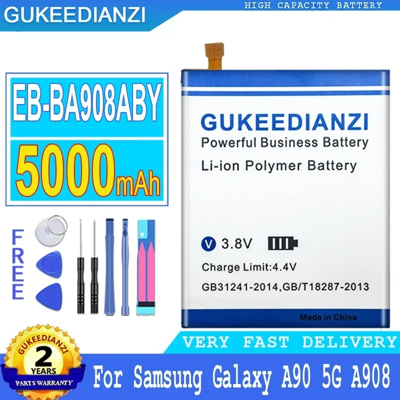EB-BA908ABY 5000mAh Replacement High Capacity Mobile Phone Batteries For SAMSUNG Galaxy A90 5G A908 Portable Battery
EB-BA908ABY 5000mAh Replacement High Capacity Mobile Phone Batteries For SAMSUNG Galaxy A90 5G A908 Portable Battery