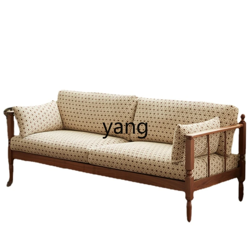 CX Retro Solid Wood Sofa Three-Seat Fabric Black Walnut Modern Simple Small Apartment
CX Retro Solid Wood Sofa Three-Seat Fabric Black Walnut Modern Simple Small Apartment