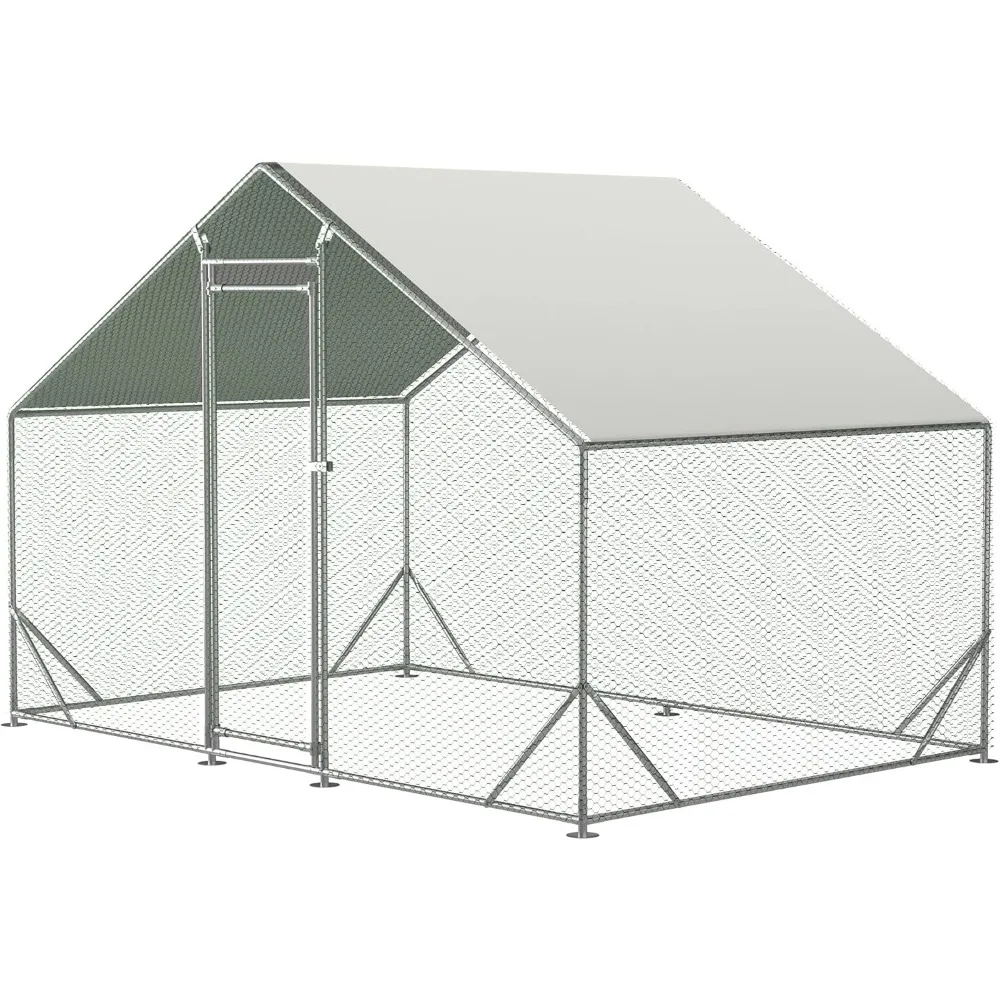Large Metal Chicken Coop Run with Waterproof Cover, Upgraded Triangular Support & Lockable Door, Walk-in Poultry Cage Hen House
Large Metal Chicken Coop Run with Waterproof Cover, Upgraded Triangular Support & Lockable Door, Walk-in Poultry Cage Hen House