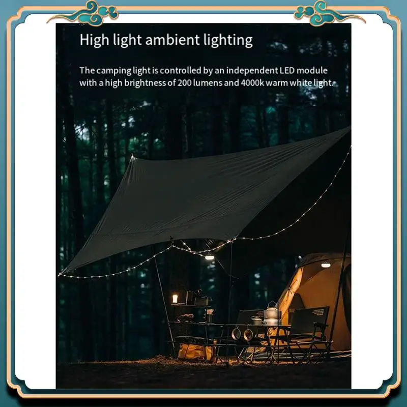 Latest LED Light Strip IPX4 Waterproof Camping String Light 1800Mah Outdoor Emergency Flashlight 10M For Outdoor Garden
Latest LED Light Strip IPX4 Waterproof Camping String Light 1800Mah Outdoor Emergency Flashlight 10M For Outdoor Garden