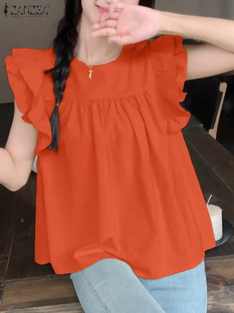 Women Fashion Ruffles Hem Blouse ZANZEA 2024 Summer Stylish Sleeveless Casual Tanks Tops Elegant Solid Party Work Shirt Blusas
Women Fashion Ruffles Hem Blouse ZANZEA 2024 Summer Stylish Sleeveless Casual Tanks Tops Elegant Solid Party Work Shirt Blusas