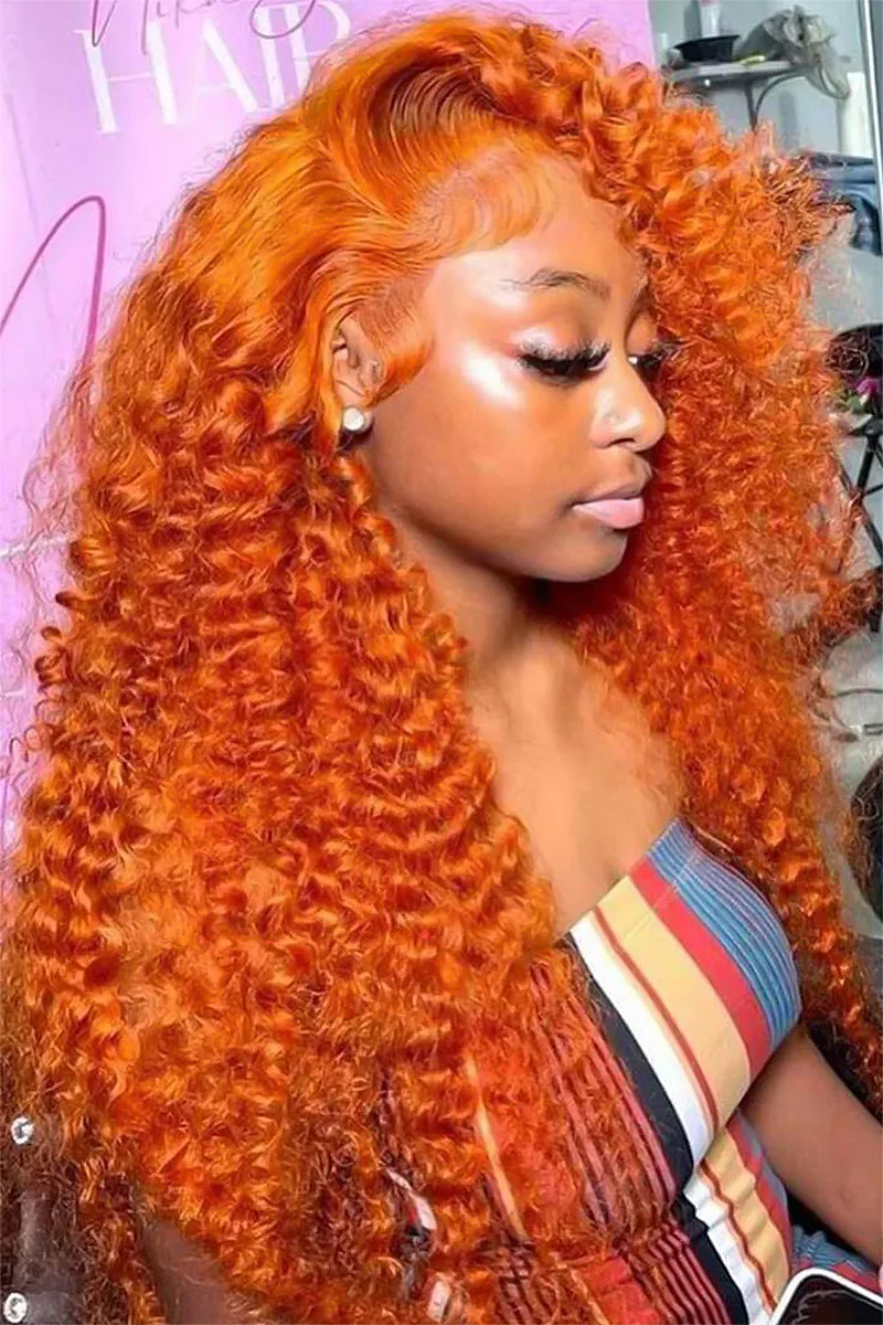 Ginger colored deep wave 13x6 hd lace frontal human hair wig for women choice Brazilian 30 40 inch lace front curly wigs on sale
Ginger colored deep wave 13x6 hd lace frontal human hair wig for women choice Brazilian 30 40 inch lace front curly wigs on sale