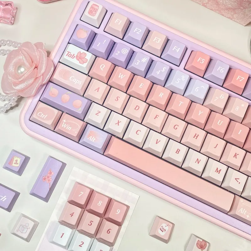 Peach Theme Keycaps Set Customization PBT Sublimation Cherry/XDA Profile Keyboard Cap for Mechanical Keyboard Accessories Gift
Peach Theme Keycaps Set Customization PBT Sublimation Cherry/XDA Profile Keyboard Cap for Mechanical Keyboard Accessories Gift