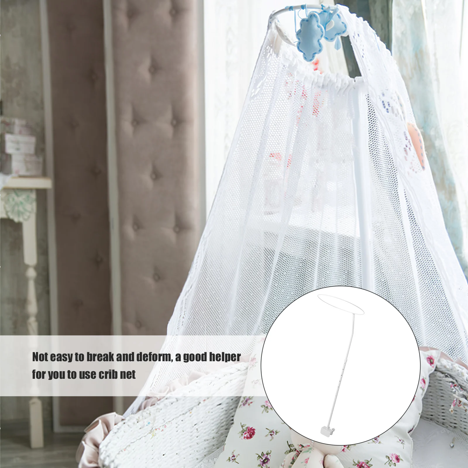 Double-screw Mosquito Net Holder Sturdy Metal Crib Canopy Bracket Baby Bed Stand Insect-proof Easy Bracket For Infant Crib
Double-screw Mosquito Net Holder Sturdy Metal Crib Canopy Bracket Baby Bed Stand Insect-proof Easy Bracket For Infant Crib